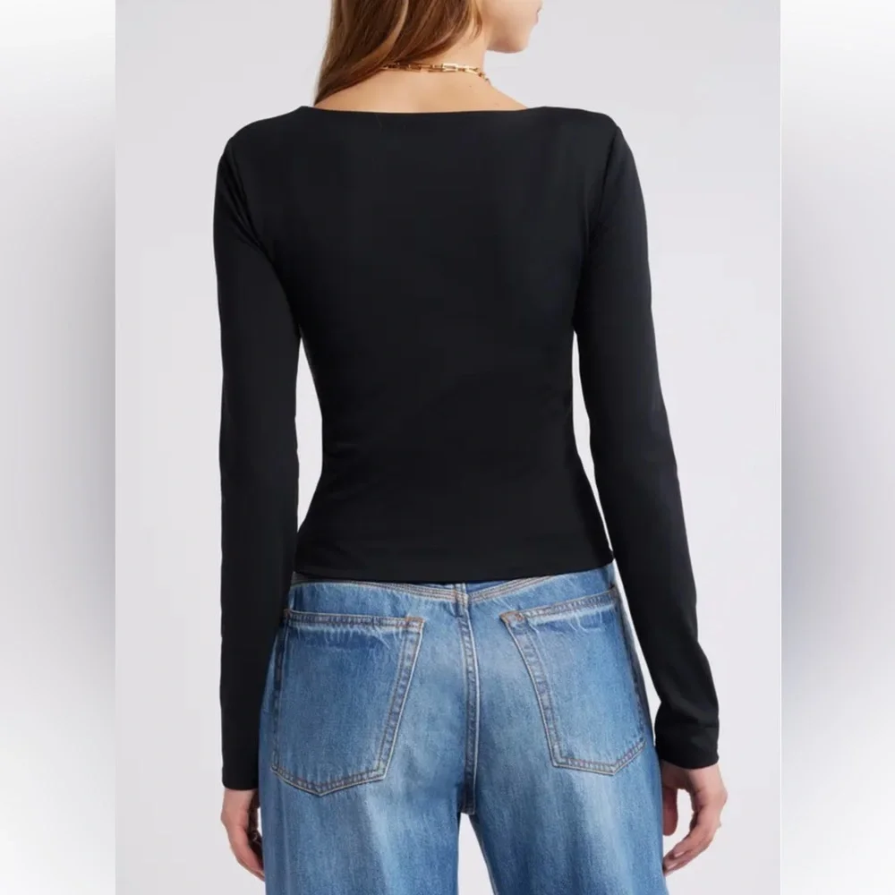 Open Edit Smooth Edit Scoop Neck Top - Picture 3 of 10